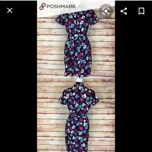 Ann Taylor floral shirt dress